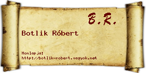Botlik Róbert névjegykártya