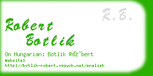 robert botlik business card